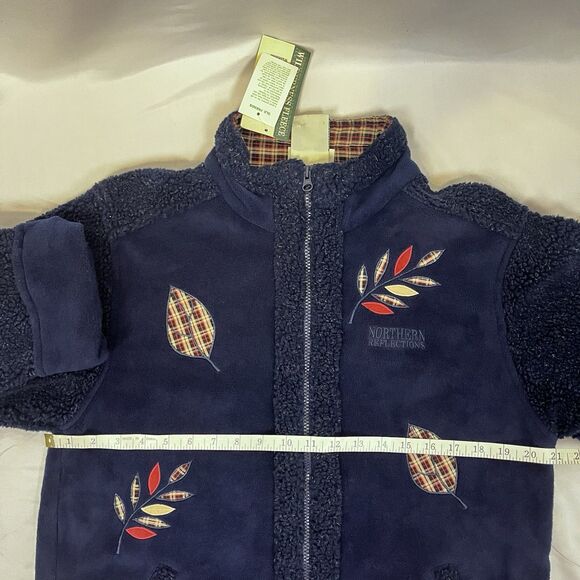 VTG NWT Northern Reflections Cabincore Sherpa Fleece Coat Size M Embroidered - Picture 11 of 15